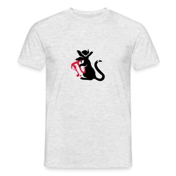 pi-rat / Pi-Ratte (e, 2c) - Men's T-Shirt - heather grey - Front - AI Model Male 178 dark (178cm)