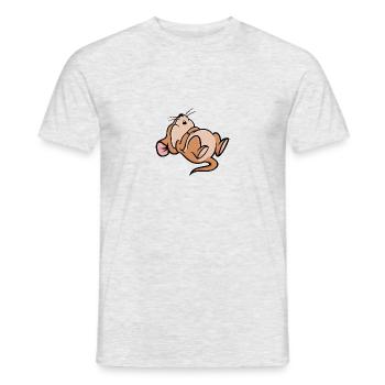 Schlafen Maus - Männer T-Shirt - Grau meliert - Vorne - AI Model Male 178 dark (178cm)