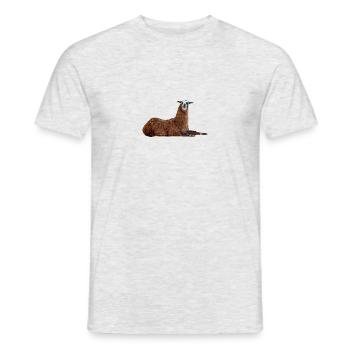 Lama - Men's T-Shirt - heather grey - Front - AI Model Male 178 dark (178cm)