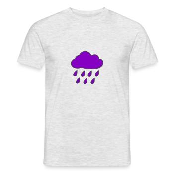 Lila Regenwolke - Männer T-Shirt - Grau meliert - Vorne - AI Model Male 178 dark (178cm)