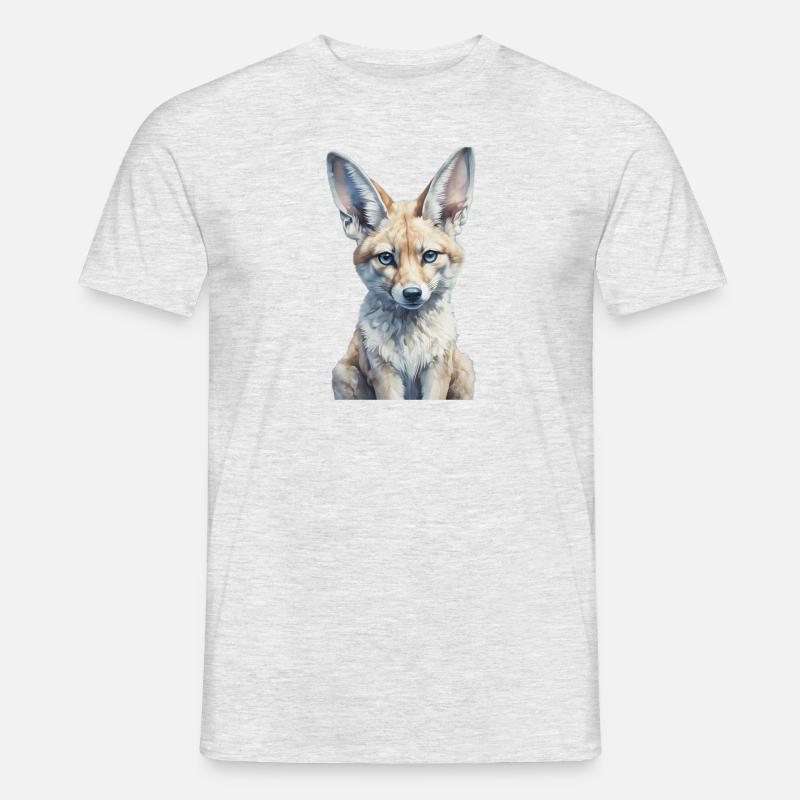 Fennec Fox - Männer T-Shirt - Grau meliert