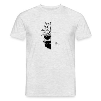 ananas demi-cube avec barbe et lunettes de soleil - T-shirt homme - gris chiné - Devant - AI Model Male 178 dark (178cm)