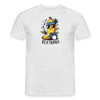 Beat Peel: Banana's Rhythmic Jam - Men's T-Shirt - heather grey - Front - AI Model Male 178 dark (178cm)