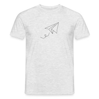 Plan de papier - T-shirt homme - gris chiné - Devant - AI Model Male 178 dark (178cm)