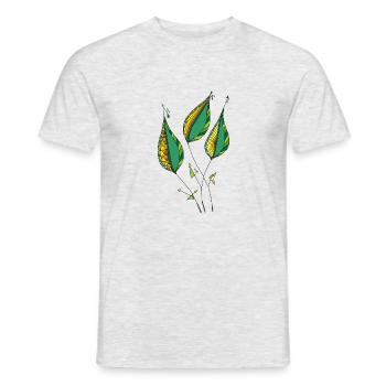 Dekorative Blätter - Männer T-Shirt - Grau meliert - Vorne - AI Model Male 178 dark (178cm)