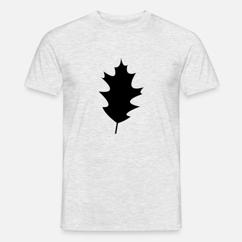 leaf 15 - Männer T-Shirt - Grau meliert