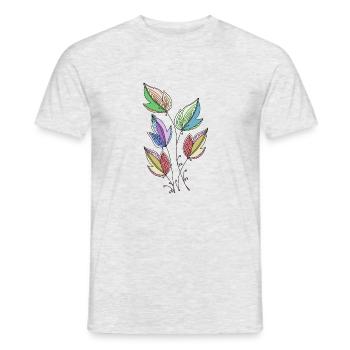 Liste - Männer T-Shirt - Grau meliert - Vorne - AI Model Male 178 dark (178cm)