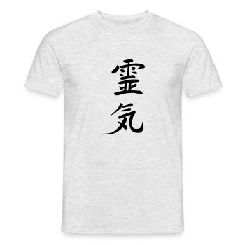 Reiki - T-shirt homme - gris chiné - Devant - AI Model Male 178 dark (178cm)