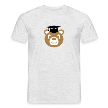 Docteur ours avec cadeau de mortier Thèse de doctorat - T-shirt homme - gris chiné - Devant - AI Model Male 178 dark (178cm)