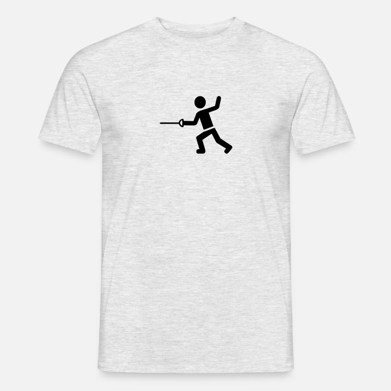 Fechten - Männer T-Shirt - Grau meliert