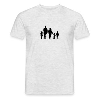 famille - T-shirt homme - gris chiné - Devant - AI Model Male 178 dark (178cm)