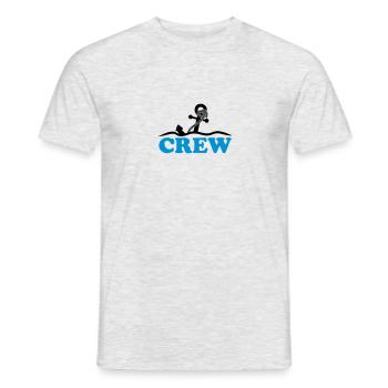 Anchor under water waves crew design - Men's T-Shirt - heather grey - Front - AI Model Male 178 dark (178cm)