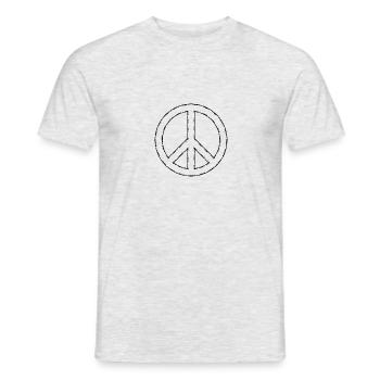 Peace - Männer T-Shirt - Grau meliert - Vorne - AI Model Male 178 dark (178cm)