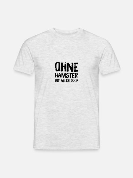 Hamster liebe haustiere - Männer T-Shirt - Grau meliert