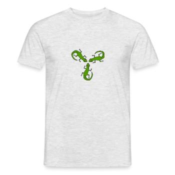 Eidechsen - Männer T-Shirt - Grau meliert - Vorne - AI Model Male 178 dark (178cm)