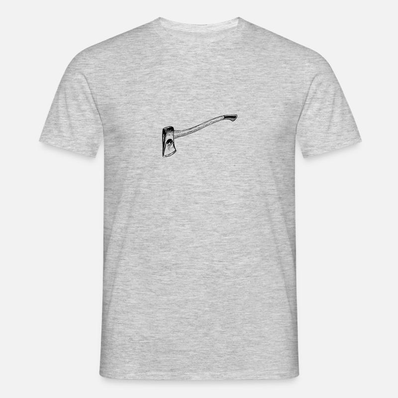 Axt - Männer T-Shirt - Grau meliert
