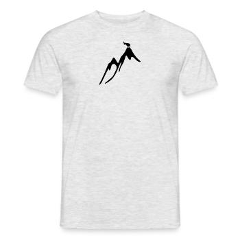 Capricorne sur montagne - T-shirt homme - gris chiné - Devant - AI Model Male 178 dark (178cm)