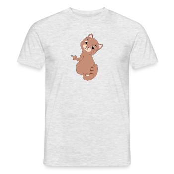 Majeur de chat - T-shirt homme - gris chiné - Devant - AI Model Male 178 dark (178cm)