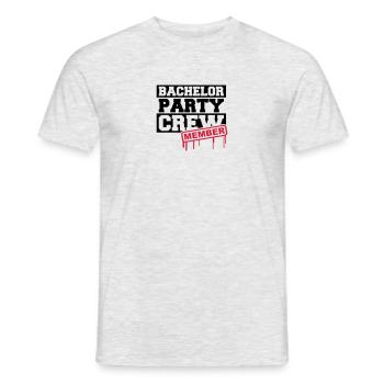 Bachelor Party Crew Member - T-shirt homme - gris chiné - Devant - AI Model Male 178 dark (178cm)