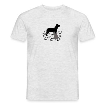 Hund und Katze - Männer T-Shirt - Grau meliert - Vorne - AI Model Male 178 dark (178cm)