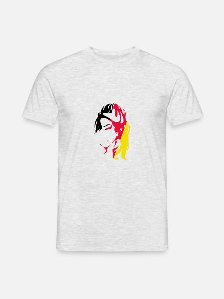 Deutsche Maid - Männer T-Shirt - Grau meliert