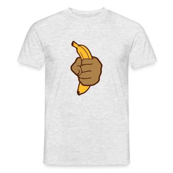 banana eat food hunger delicious cook apron - Men's T-Shirt - heather grey - Front - AI Model Male 178 dark (178cm)