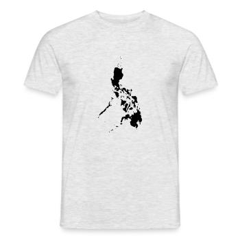 Philippinen Karte - Plott - Männer T-Shirt - Grau meliert - Vorne - AI Model Male 178 dark (178cm)