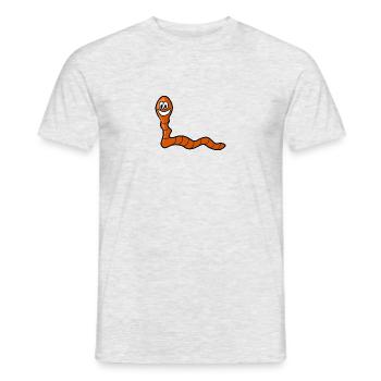 earthworm - Men's T-Shirt - heather grey - Front - AI Model Male 178 dark (178cm)