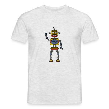 Robot - T-shirt homme - gris chiné - Devant - AI Model Male 178 dark (178cm)