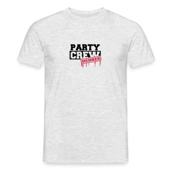 Party Crew Member - T-shirt homme - gris chiné - Devant - AI Model Male 178 dark (178cm)