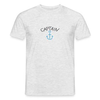 Capitaine ancre Comic Logo - T-shirt homme - gris chiné - Devant - AI Model Male 178 dark (178cm)