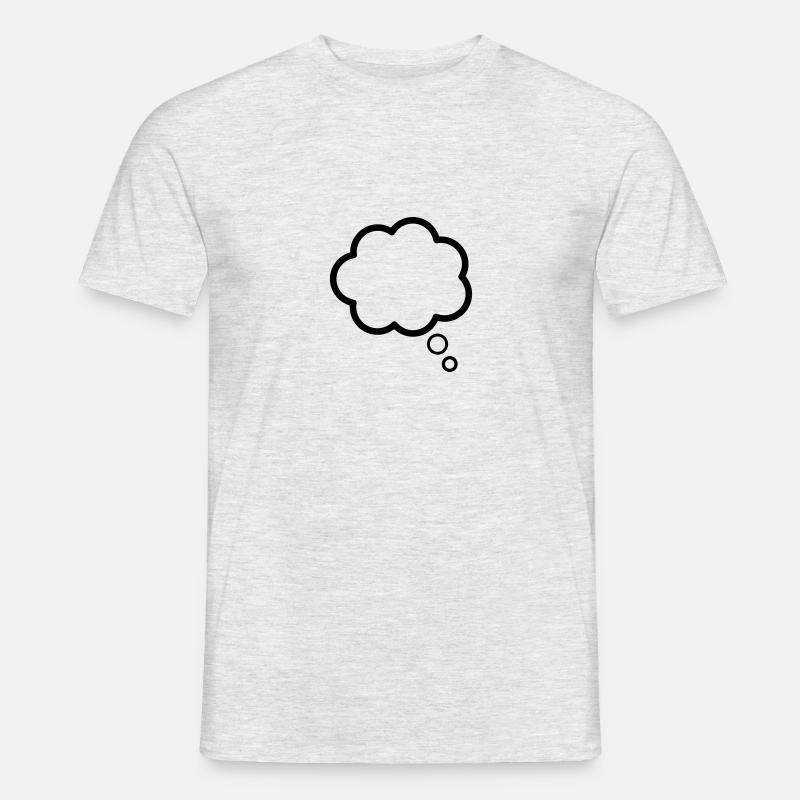 Denken - Männer T-Shirt - Grau meliert