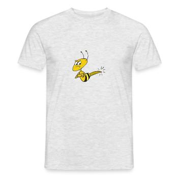 bie 113 - T-shirt homme - gris chiné - Devant - AI Model Male 178 dark (178cm)