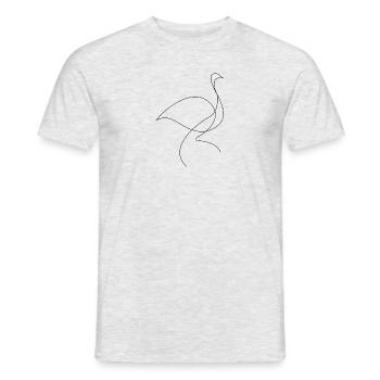 Cygne - T-shirt homme - gris chiné - Devant - AI Model Male 178 dark (178cm)