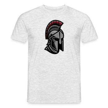 Leonidas Spartan Warrior Helmet - Men's T-Shirt - heather grey - Front - AI Model Male 178 dark (178cm)