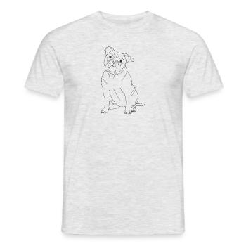 Old English Bulldog - Männer T-Shirt - Grau meliert - Vorne - AI Model Male 178 dark (178cm)
