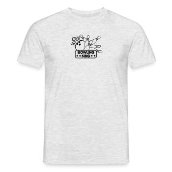 best crown king king text field area bowling pins - Men's T-Shirt - heather grey - Front - AI Model Male 178 dark (178cm)