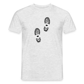 Footprints, hiking (super cheap) - T-shirt homme - gris chiné - Devant - AI Model Male 178 dark (178cm)
