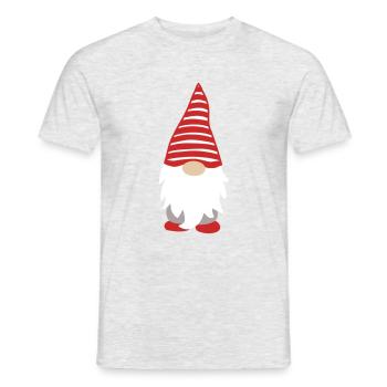 Weihnachts Gnom Zwerg Wichtel - Männer T-Shirt - Grau meliert - Vorne - AI Model Male 178 dark (178cm)