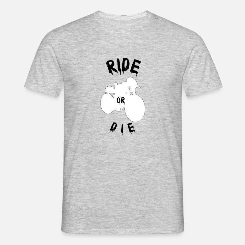 Reiten oder sterben - Männer T-Shirt - Grau meliert