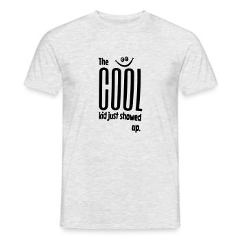 le gamin cool vient d'arriver - T-shirt homme - gris chiné - Devant - AI Model Male 178 dark (178cm)