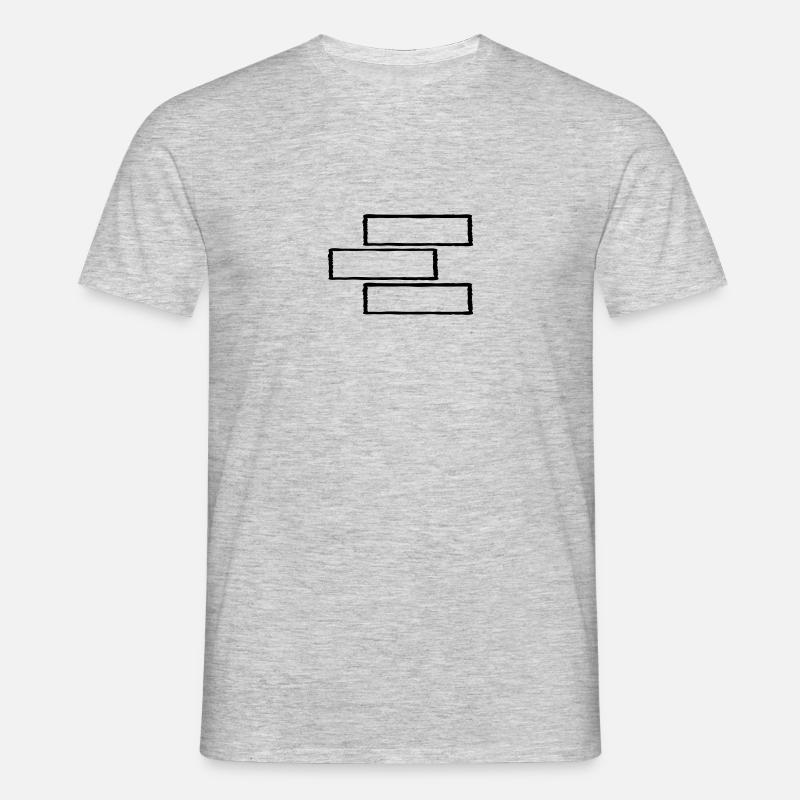 3 rectangular frame - Men's T-Shirt - heather grey