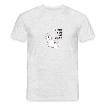 Ich küsste eine Ratte und ich mochte es - Männer T-Shirt - Grau meliert - Vorne - AI Model Male 178 dark (178cm)
