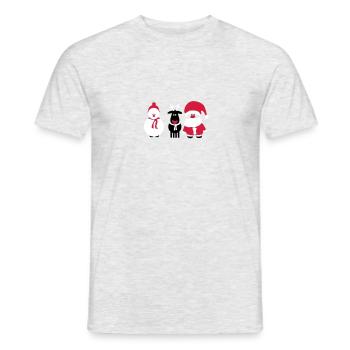 Weihnachts Crew 3 - Männer T-Shirt - Grau meliert - Vorne - AI Model Male 178 dark (178cm)