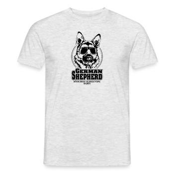 GERMAN SHEPHERD coolest people dogs saying dog - Men's T-Shirt - heather grey - Front - AI Model Male 178 dark (178cm)