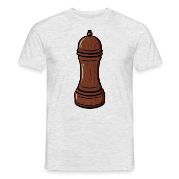 pepper mill salt mill pepper shaker pepper salt - Men's T-Shirt - heather grey - Front - AI Model Male 178 dark (178cm)