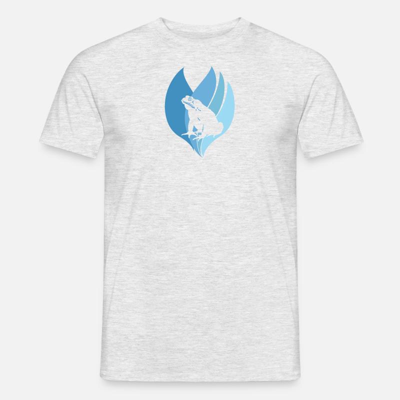 Frosch Teich - Männer T-Shirt - Grau meliert