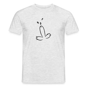FUNNY PENIS, PIMMEL WITH SPERM HAND-DRAWN - Men's T-Shirt - heather grey - Front - AI Model Male 178 dark (178cm)