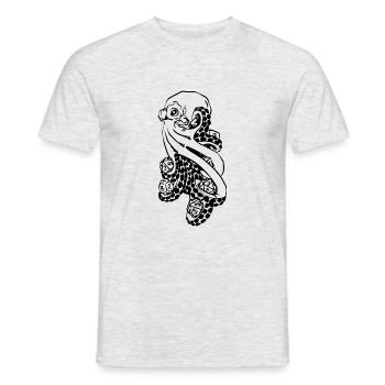 Kraken D20 RPG Spiel - Männer T-Shirt - Grau meliert - Vorne - AI Model Male 178 dark (178cm)