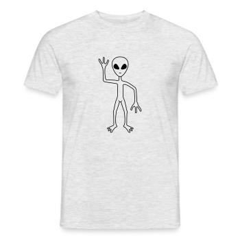 Bienvenue Alien waves friendly - T-shirt homme - gris chiné - Devant - AI Model Male 178 dark (178cm)